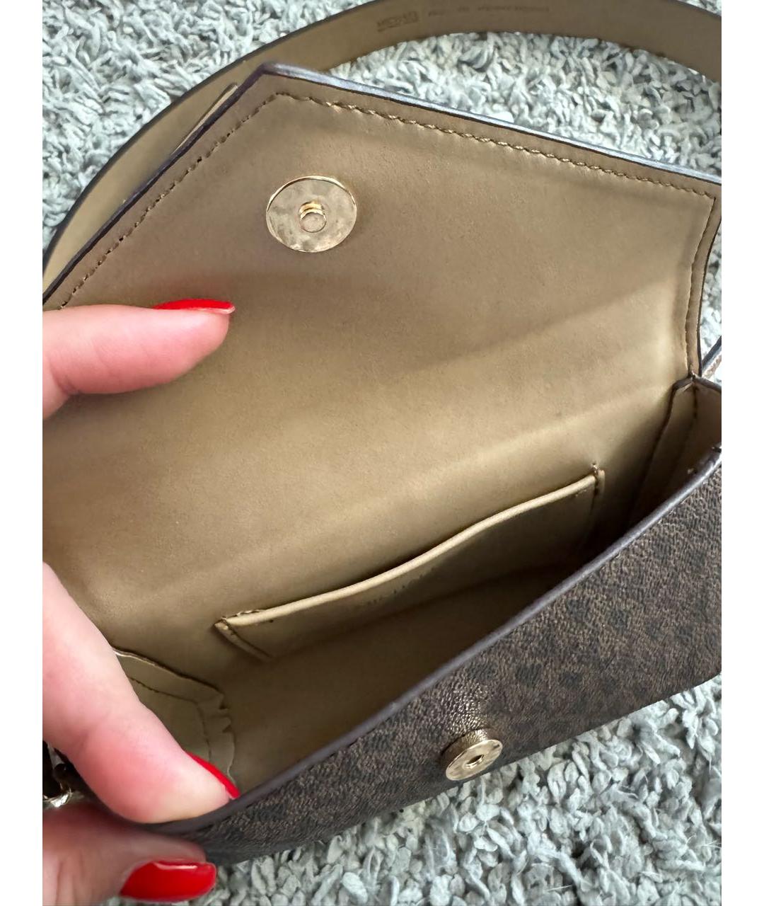 MICHAEL MICHAEL KORS Коричневая поясная сумка, фото 2