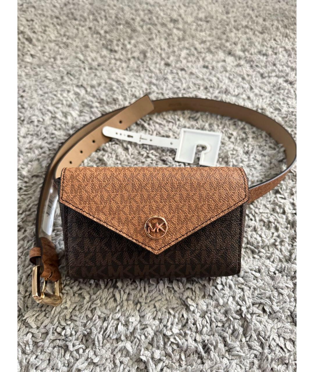 MICHAEL MICHAEL KORS Коричневая поясная сумка, фото 6