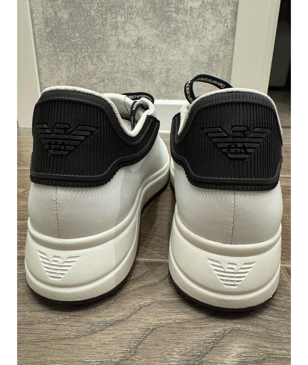 EMPORIO ARMANI Белые кожаные кеды, фото 5