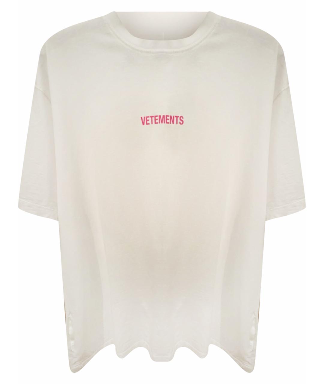 VETEMENTS Белая хлопковая футболка, фото 1