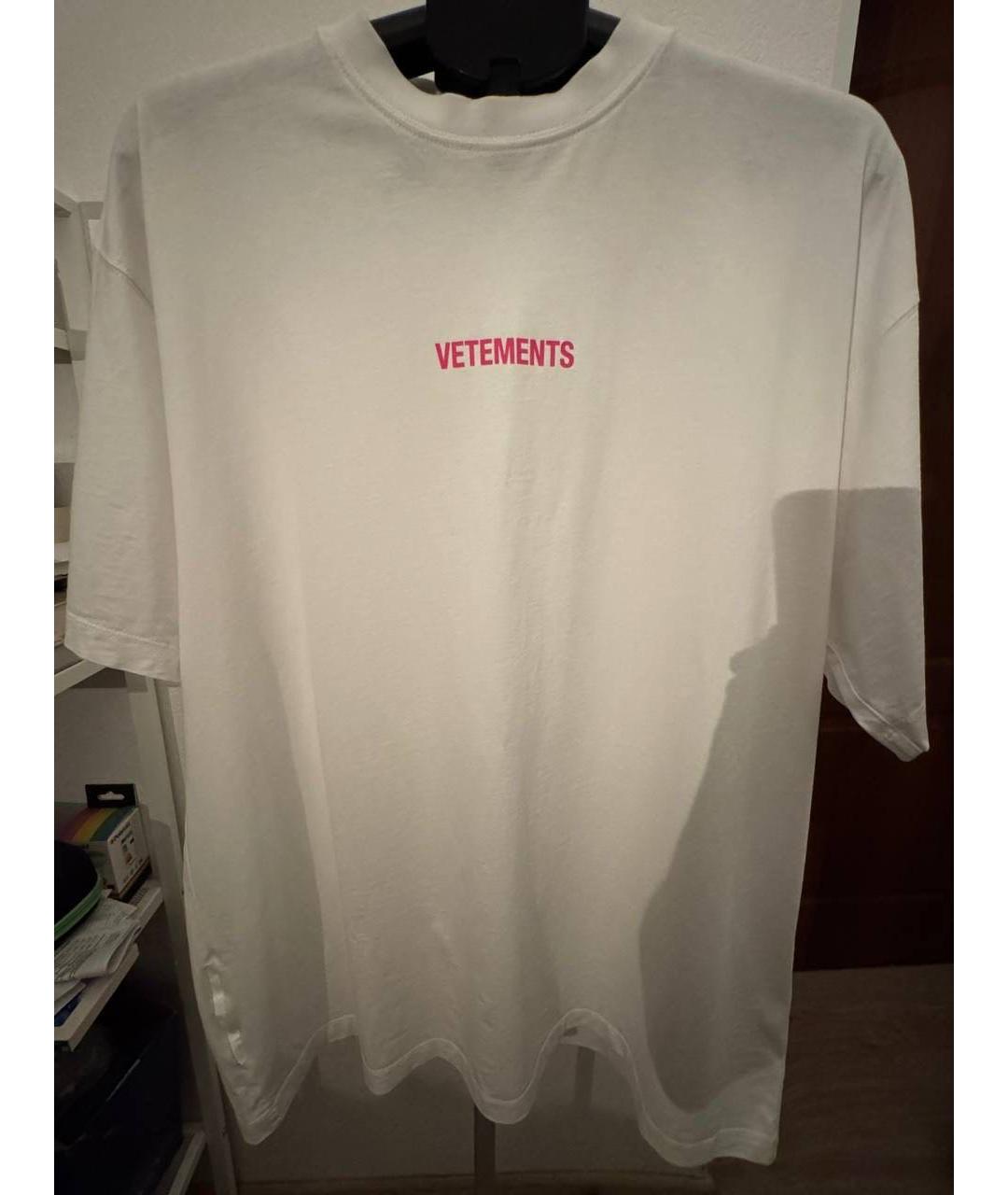 VETEMENTS Белая хлопковая футболка, фото 7