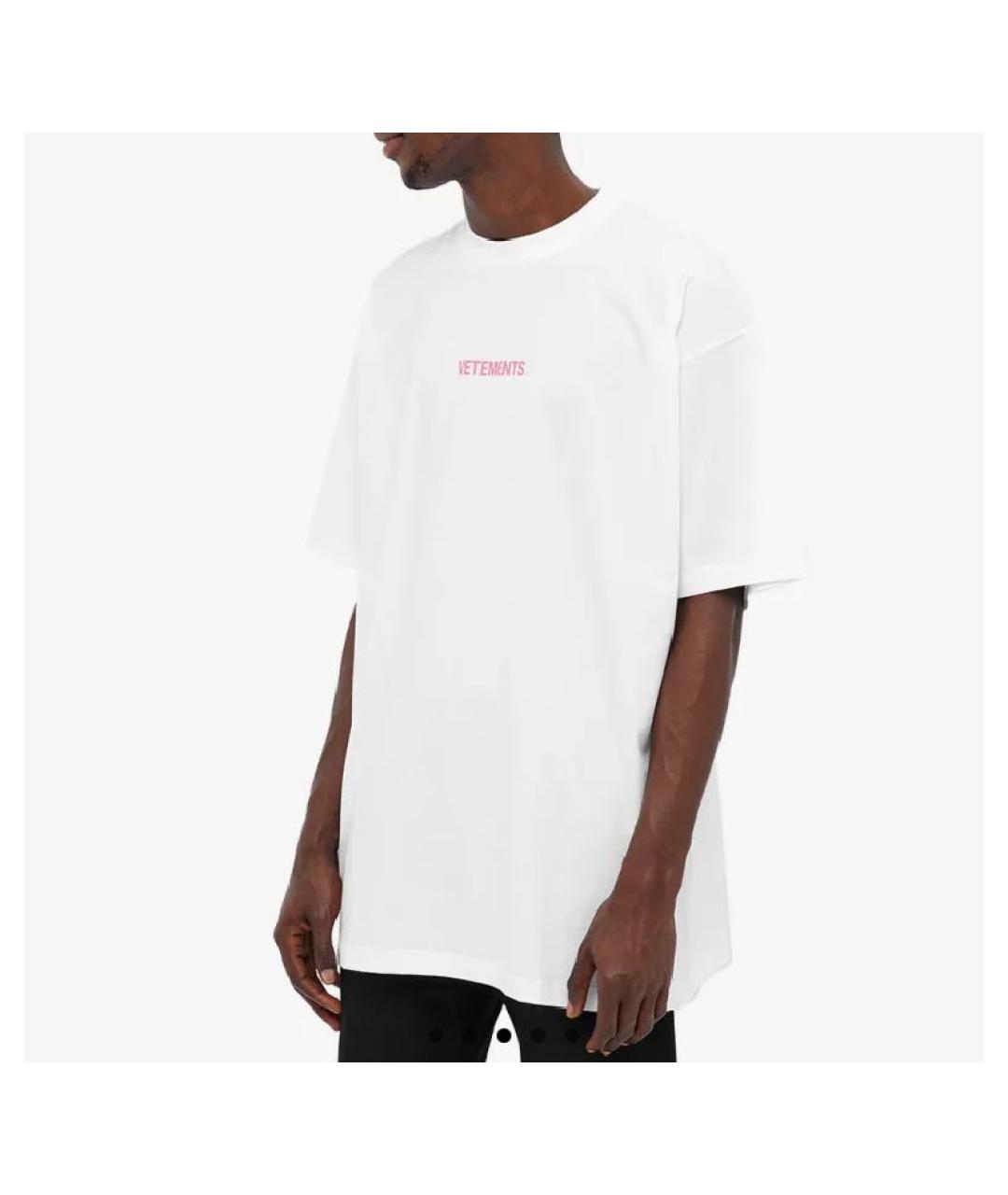 VETEMENTS Белая хлопковая футболка, фото 6