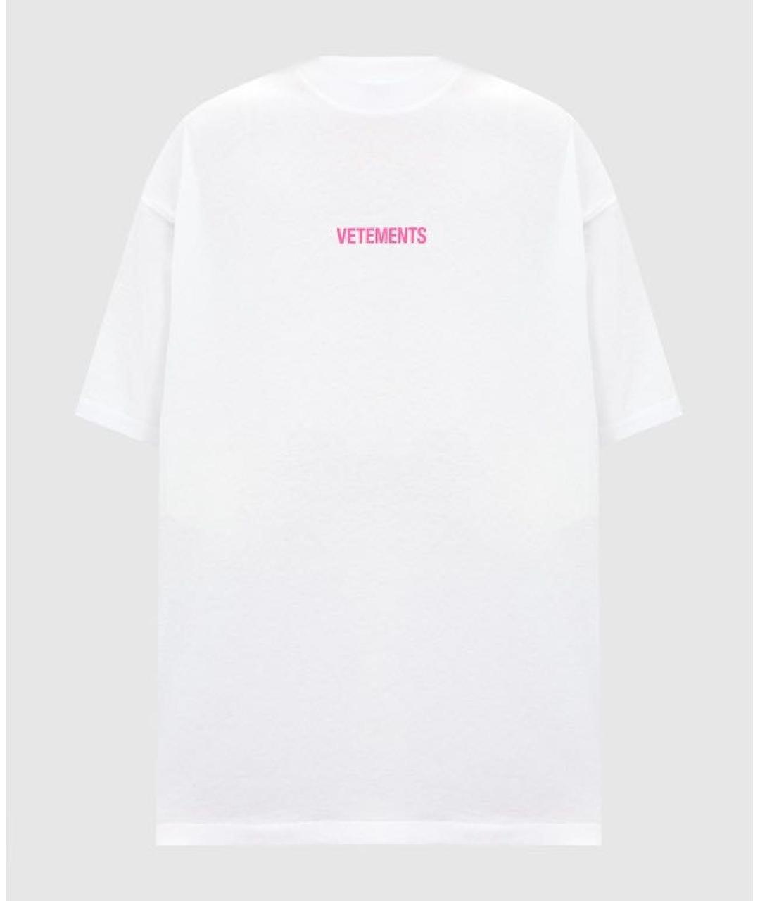 VETEMENTS Белая хлопковая футболка, фото 5