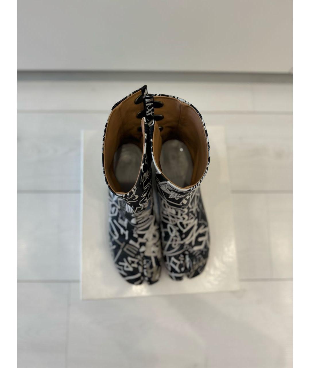 MAISON MARGIELA Черные кожаные ботильоны, фото 3