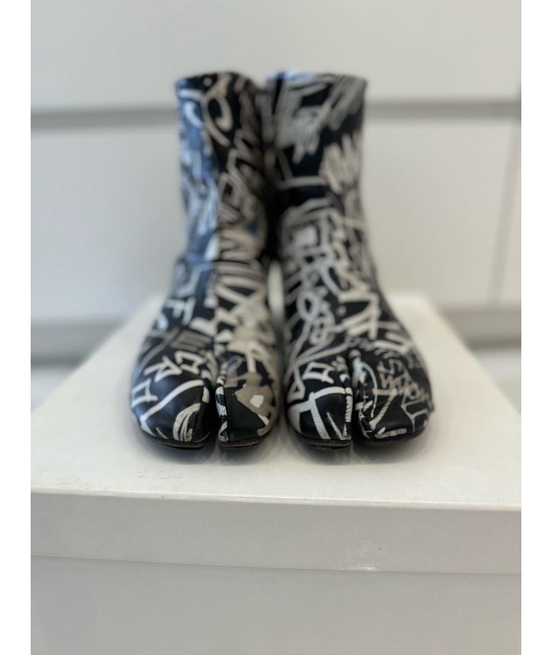 MAISON MARGIELA Черные кожаные ботильоны, фото 2