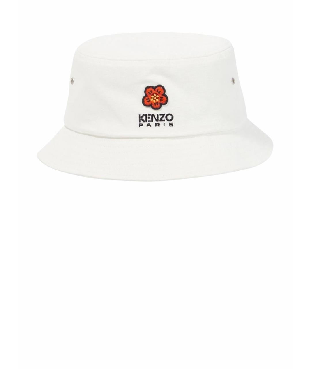 KENZO Белая хлопковая панама, фото 1