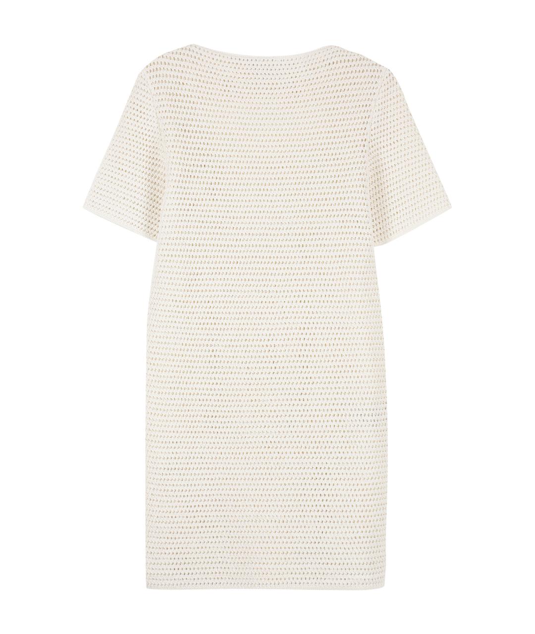 BOTTEGA VENETA Белое хлопковое повседневное платье, фото 1