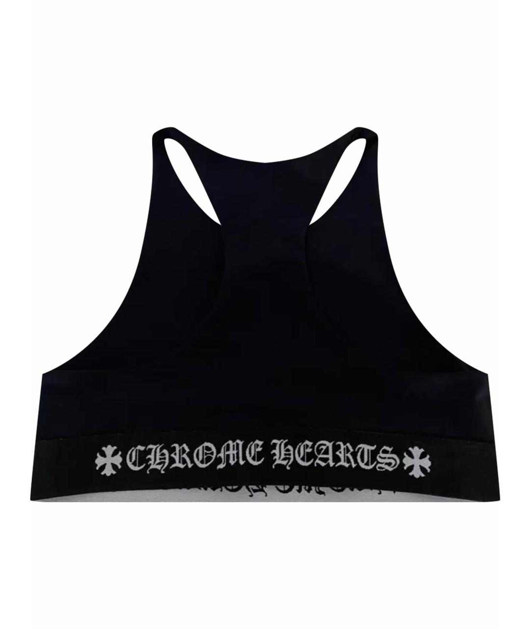 CHROME HEARTS Черная синтетическая майка, фото 1