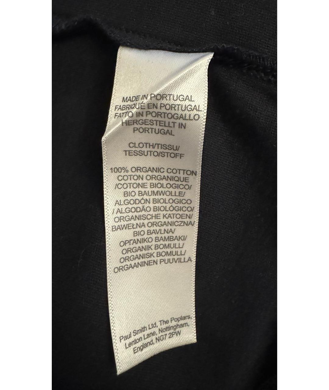 PAUL SMITH Темно-синяя хлопковая футболка, фото 4