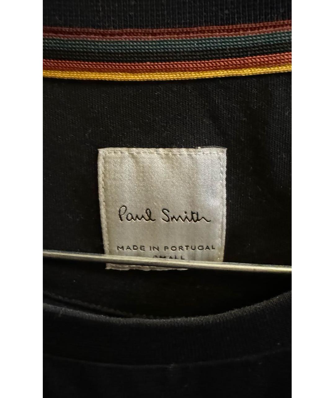 PAUL SMITH Темно-синяя хлопковая футболка, фото 3