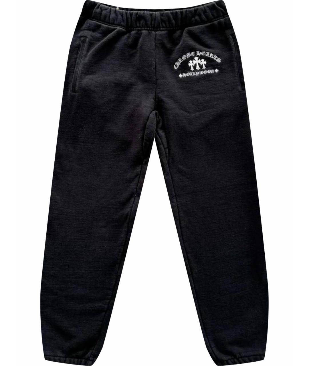 CHROME HEARTS Черные хлопковые повседневные брюки, фото 1