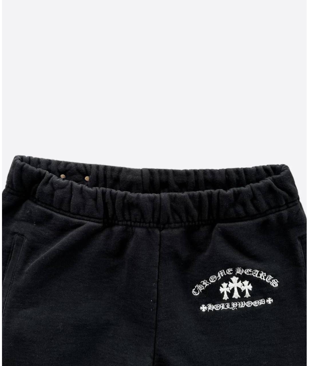 CHROME HEARTS Черные хлопковые повседневные брюки, фото 3
