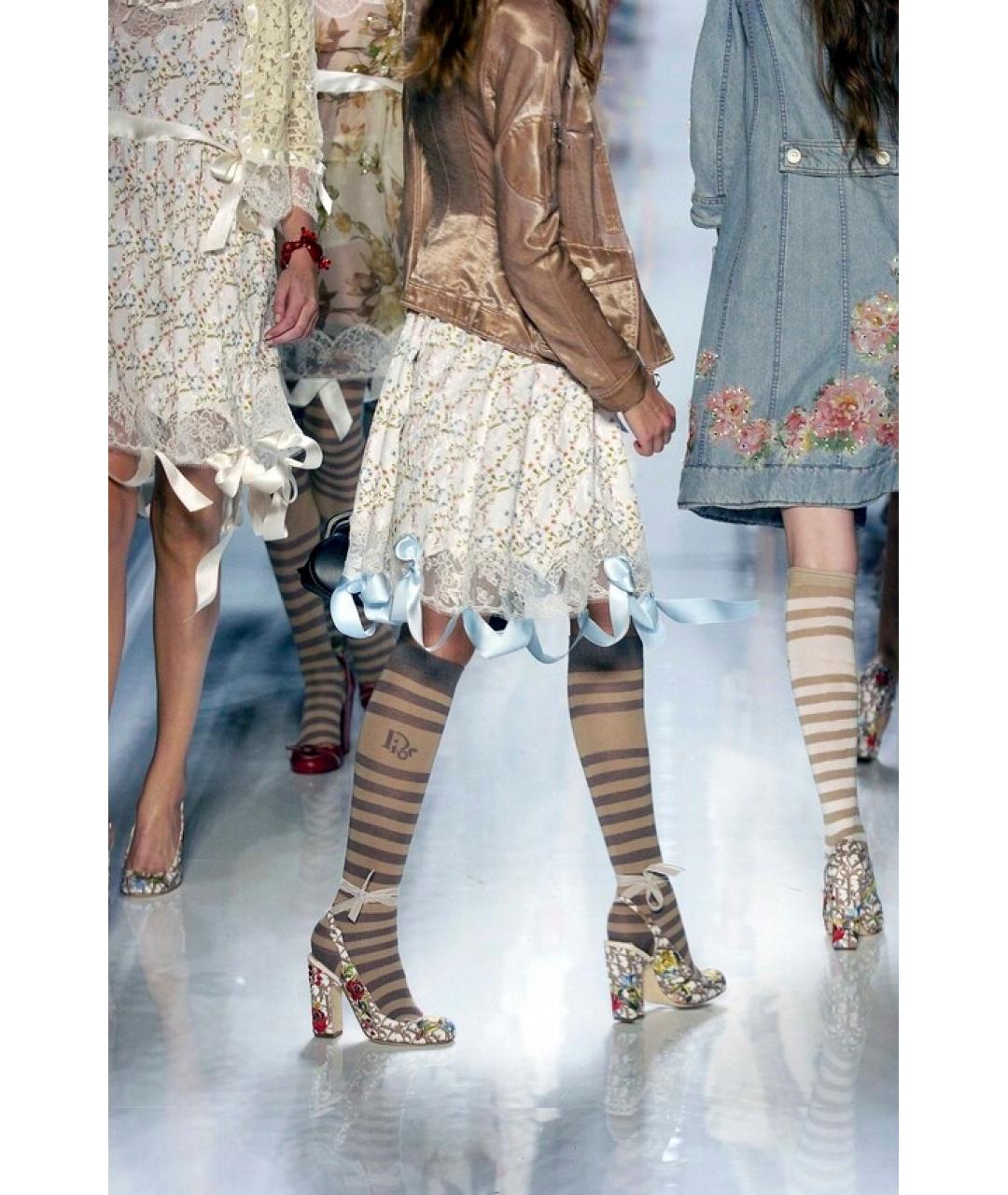 CHRISTIAN DIOR Мульти шелковая майка, фото 4