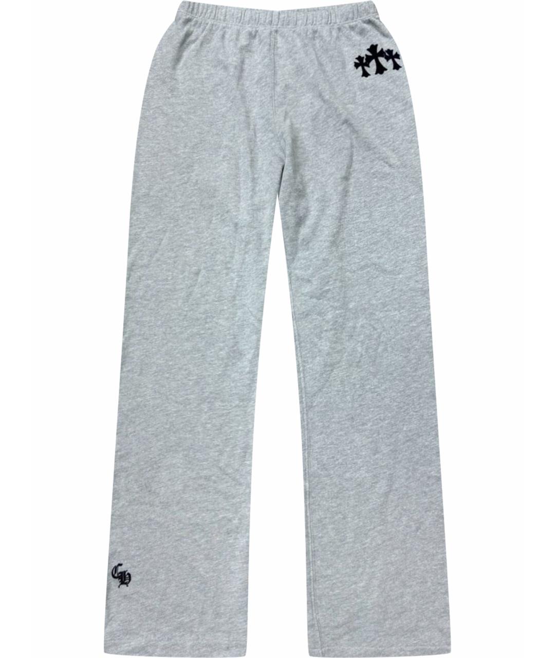 CHROME HEARTS Серые хлопковые повседневные брюки, фото 1