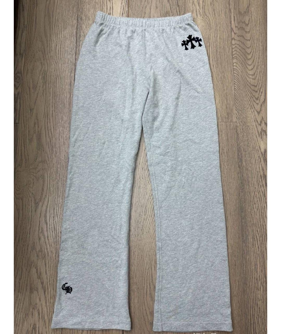 CHROME HEARTS Серые хлопковые повседневные брюки, фото 3