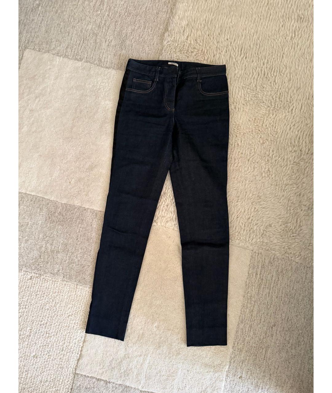 MIU MIU Синие хлопковые джинсы слим, фото 8
