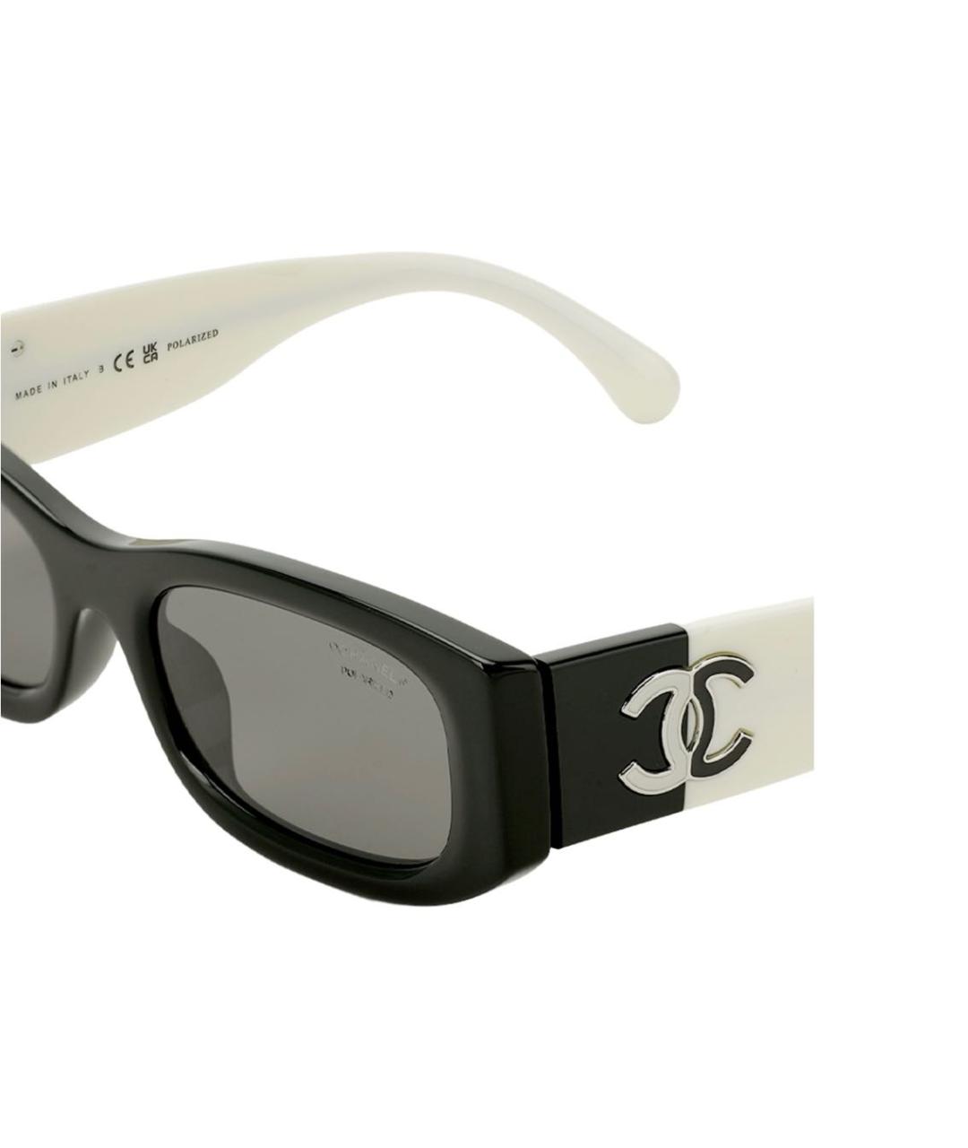 CHANEL Черные пластиковые солнцезащитные очки, фото 2