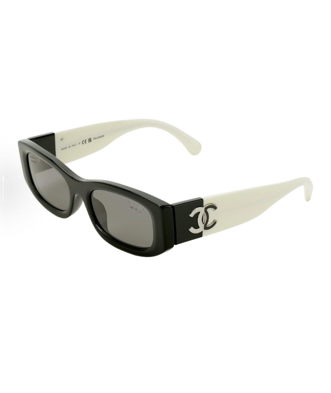 CHANEL Черные пластиковые солнцезащитные очки, фото 4