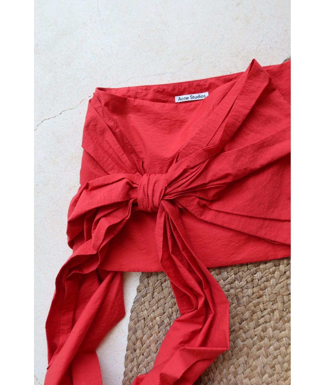 ACNE STUDIOS Красный хлопковый костюм с юбками, фото 4