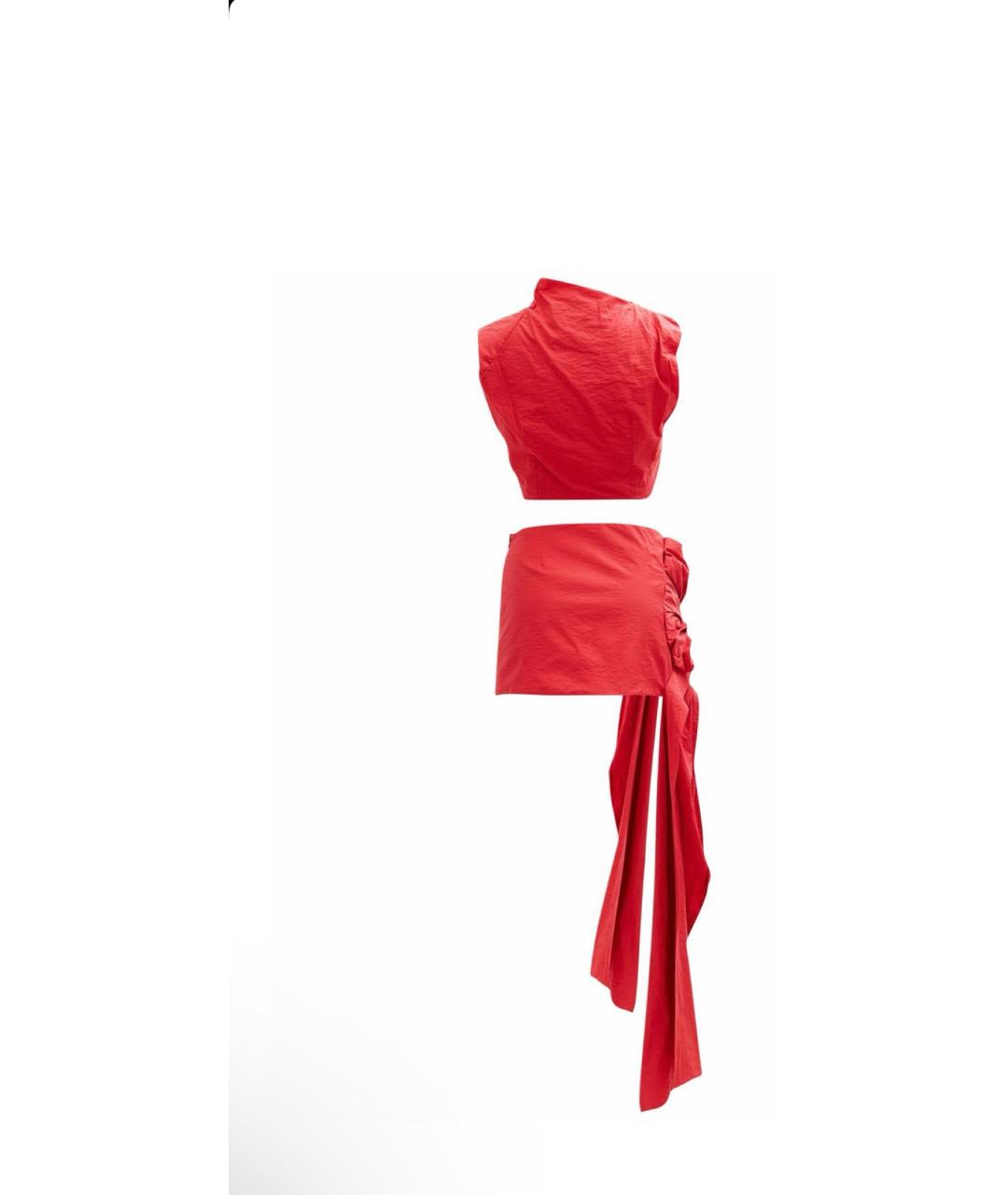 ACNE STUDIOS Красный хлопковый костюм с юбками, фото 2