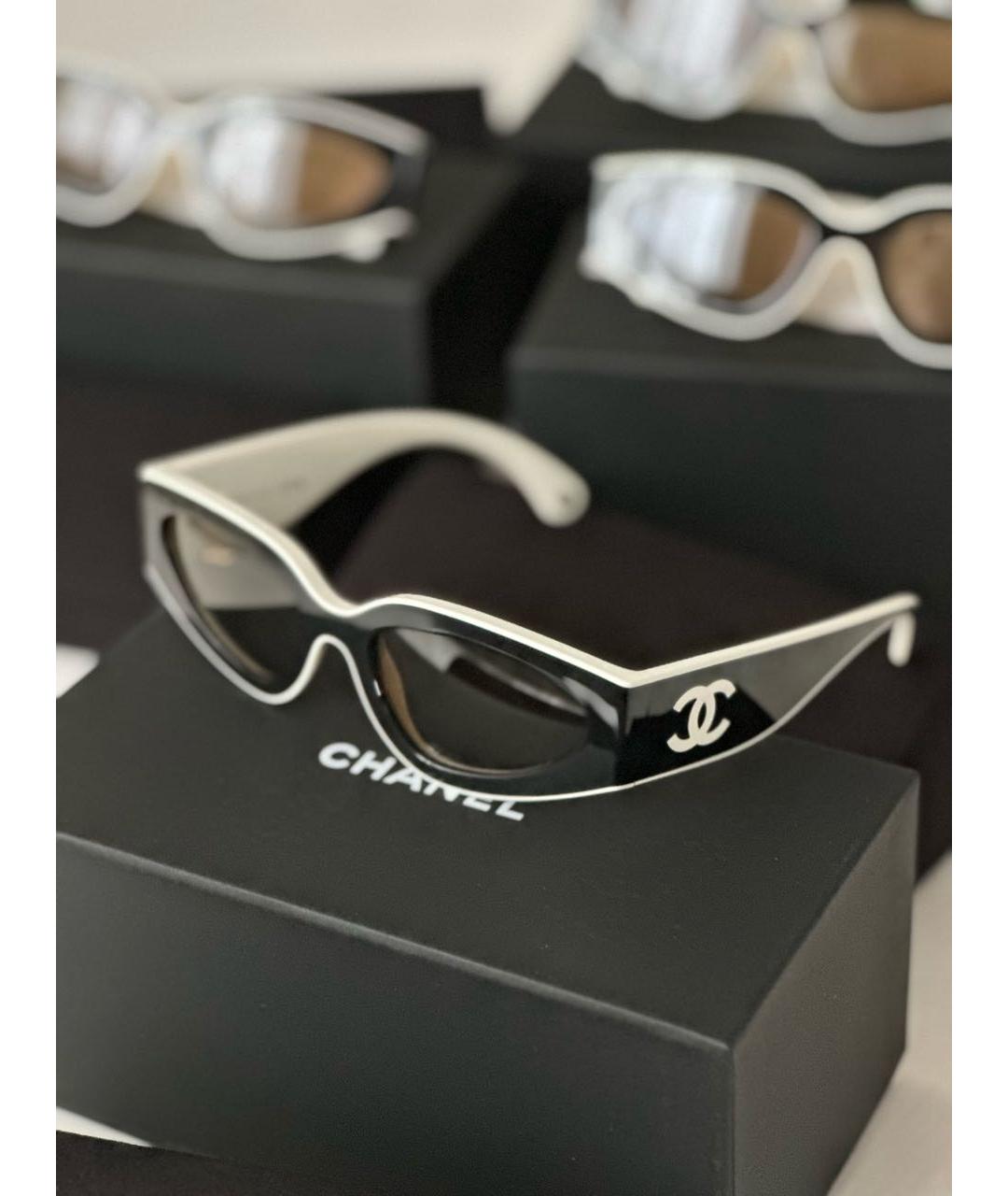 CHANEL Черные пластиковые солнцезащитные очки, фото 4