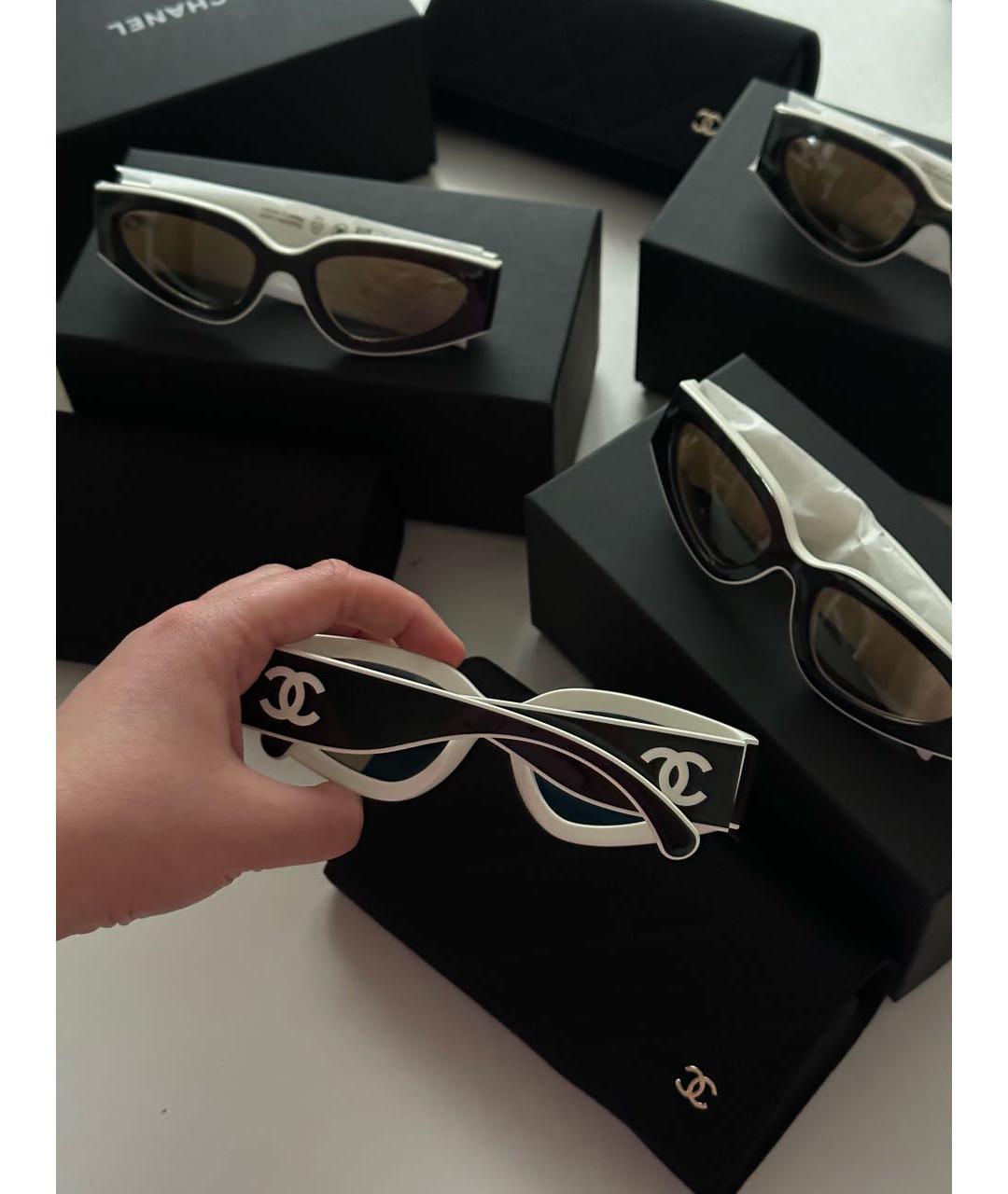 CHANEL Черные пластиковые солнцезащитные очки, фото 2