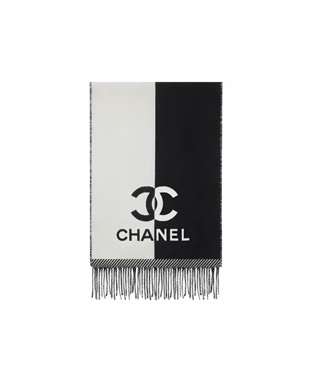CHANEL Черный шарф, фото 1