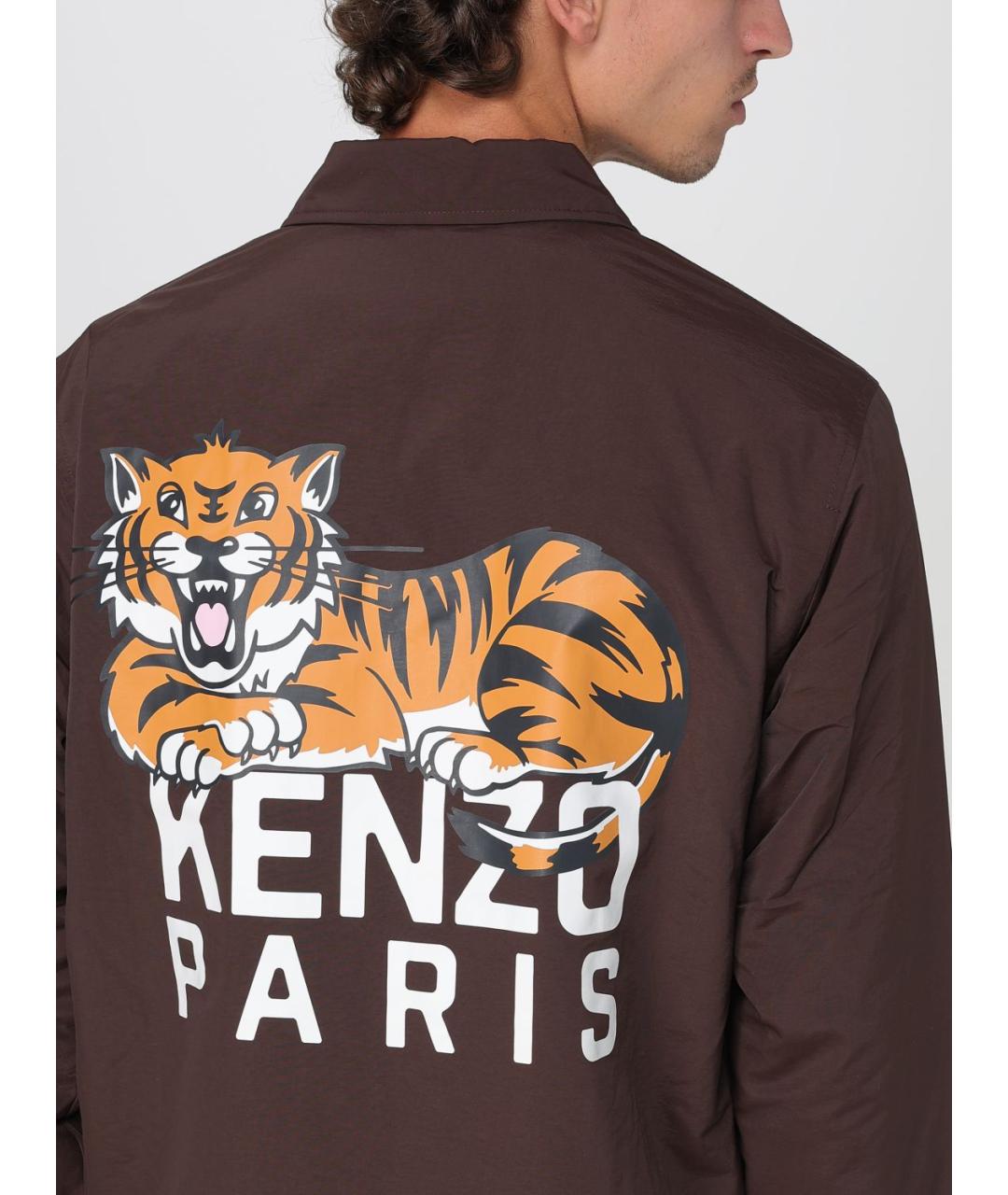 KENZO Коричневая хлопковая куртка, фото 6