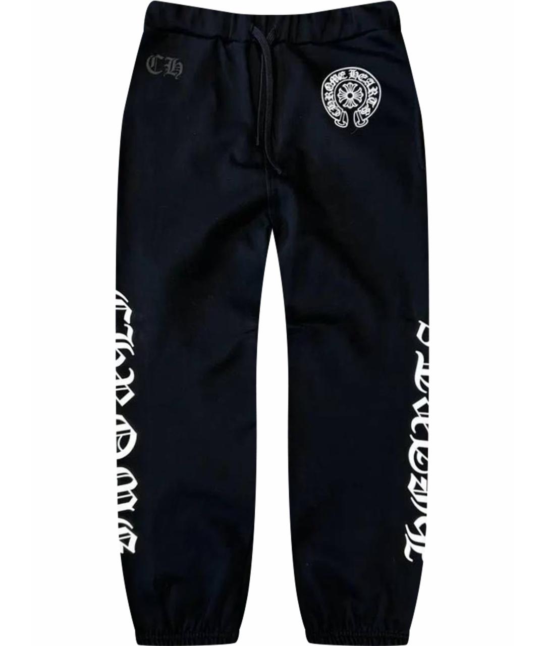 CHROME HEARTS Черные хлопковые повседневные брюки, фото 1