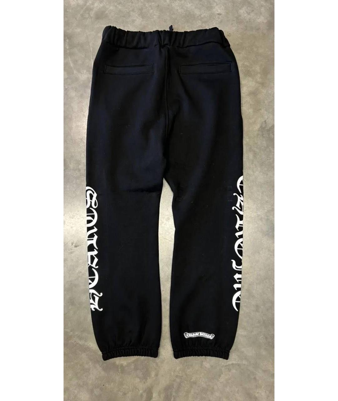 CHROME HEARTS Черные хлопковые повседневные брюки, фото 2