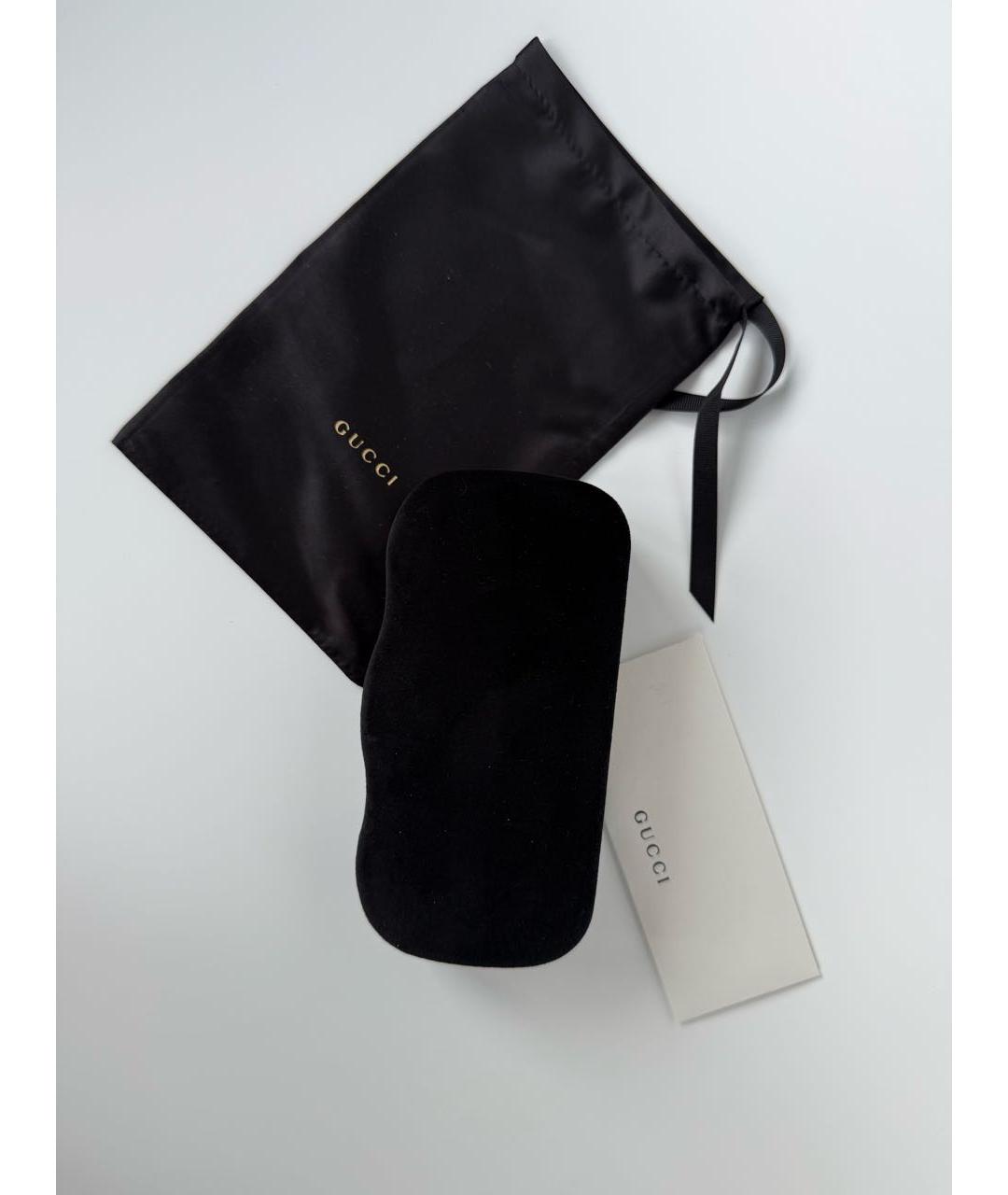 GUCCI Коричневые металлические солнцезащитные очки, фото 4