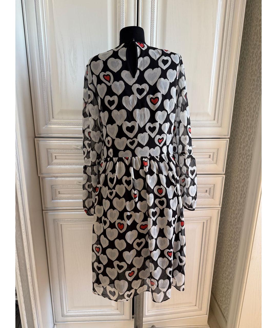 EMPORIO ARMANI Черное полиэстеровое коктейльное платье, фото 2