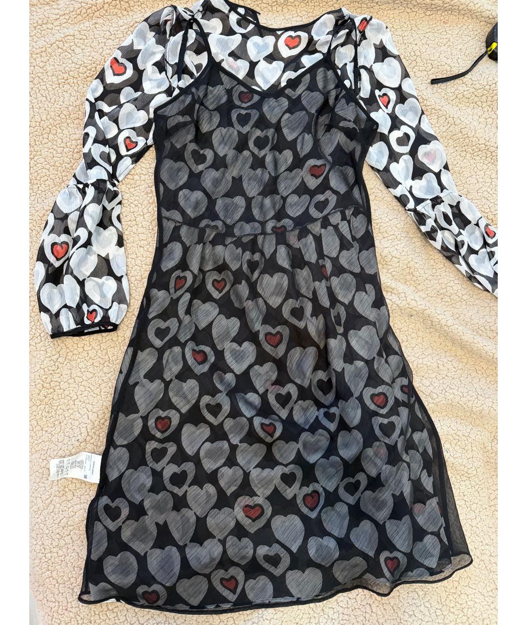 EMPORIO ARMANI Черное полиэстеровое коктейльное платье, фото 3