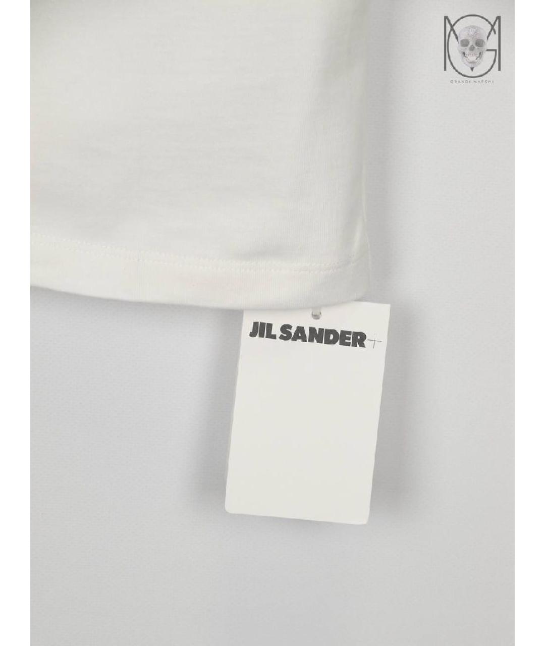 JIL SANDER Белая хлопковая футболка, фото 8