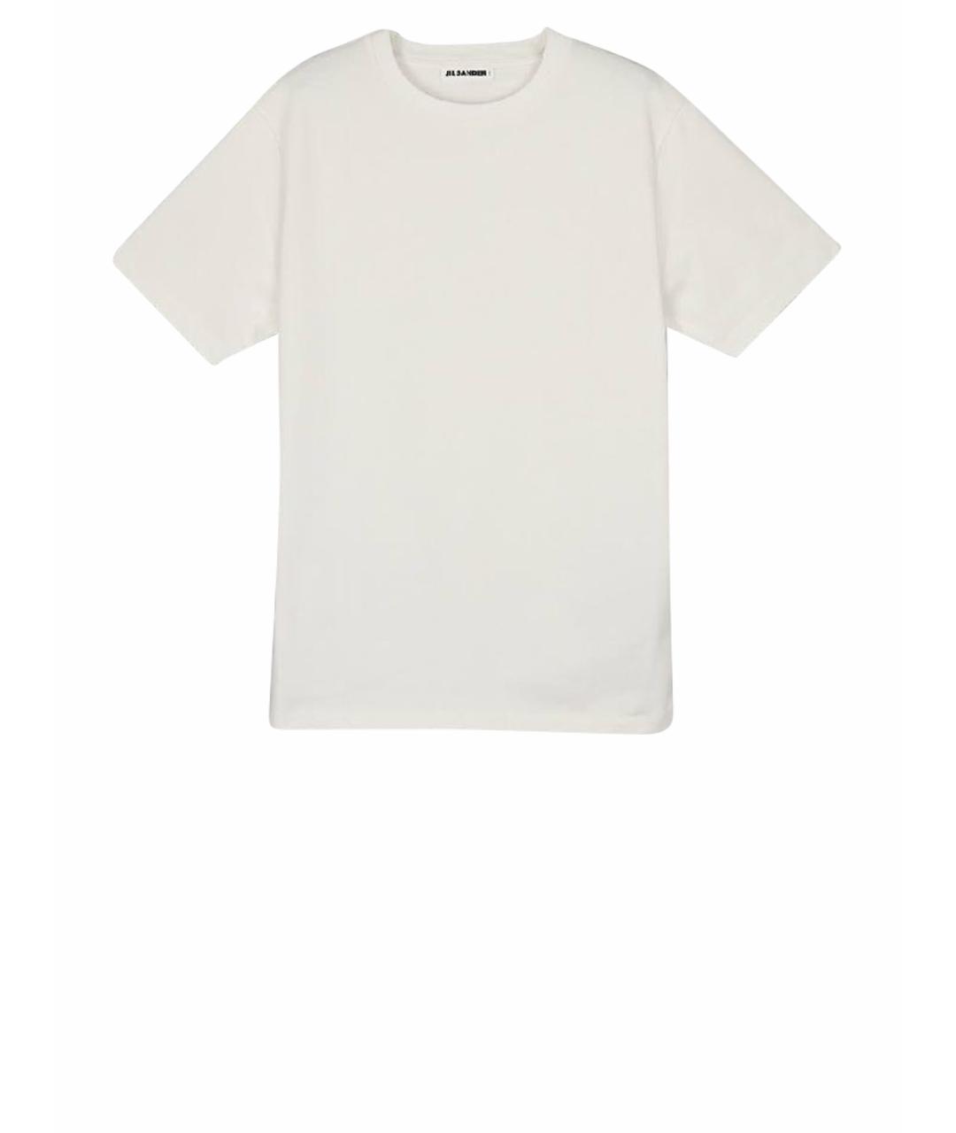 JIL SANDER Белая хлопковая футболка, фото 1