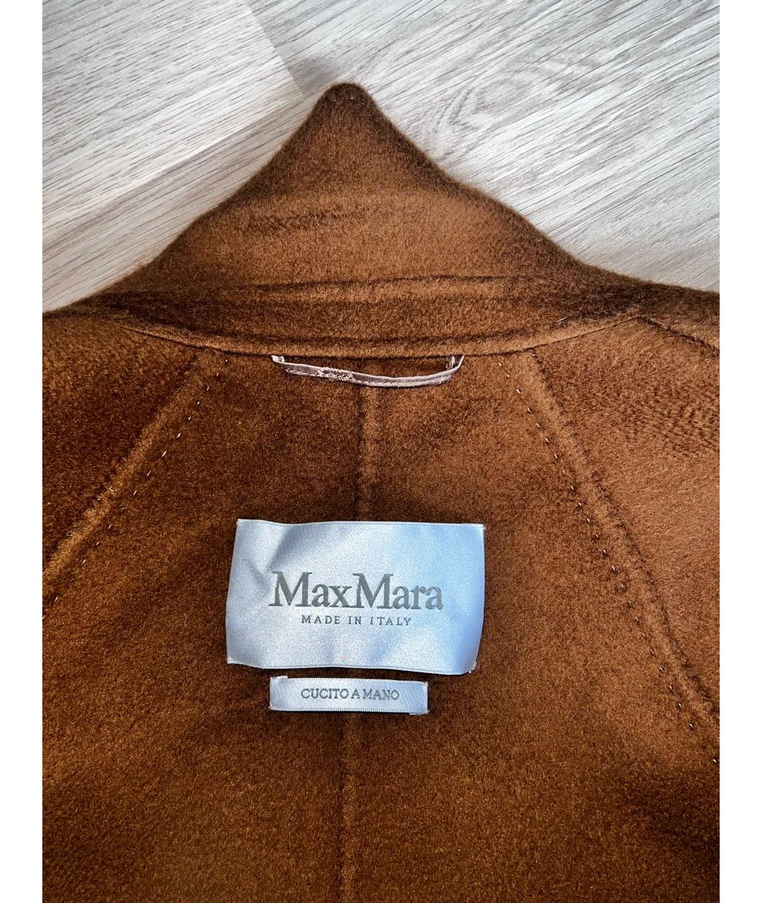 MAX MARA Коричневое кашемировое пальто, фото 3
