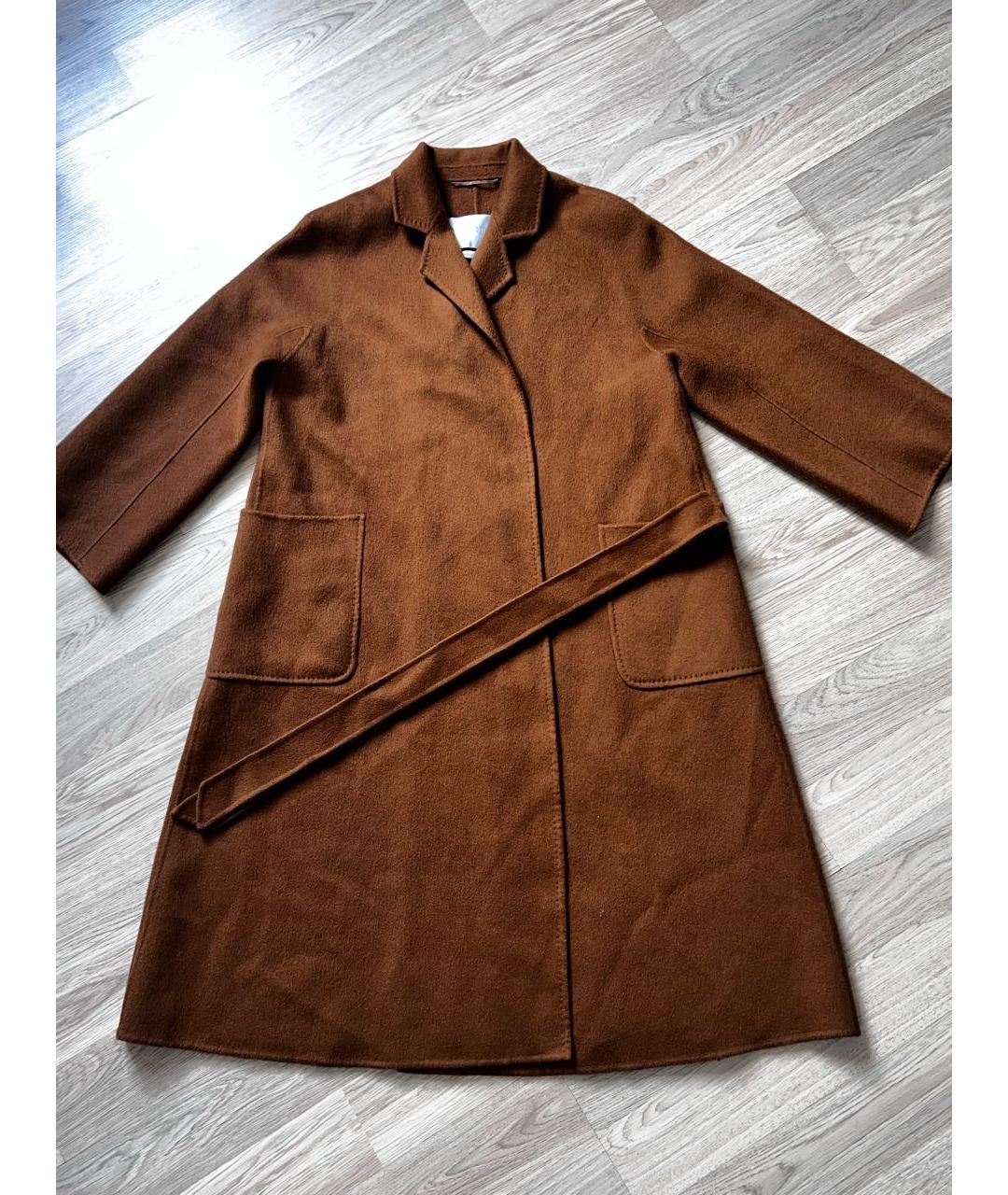 MAX MARA Коричневое кашемировое пальто, фото 6