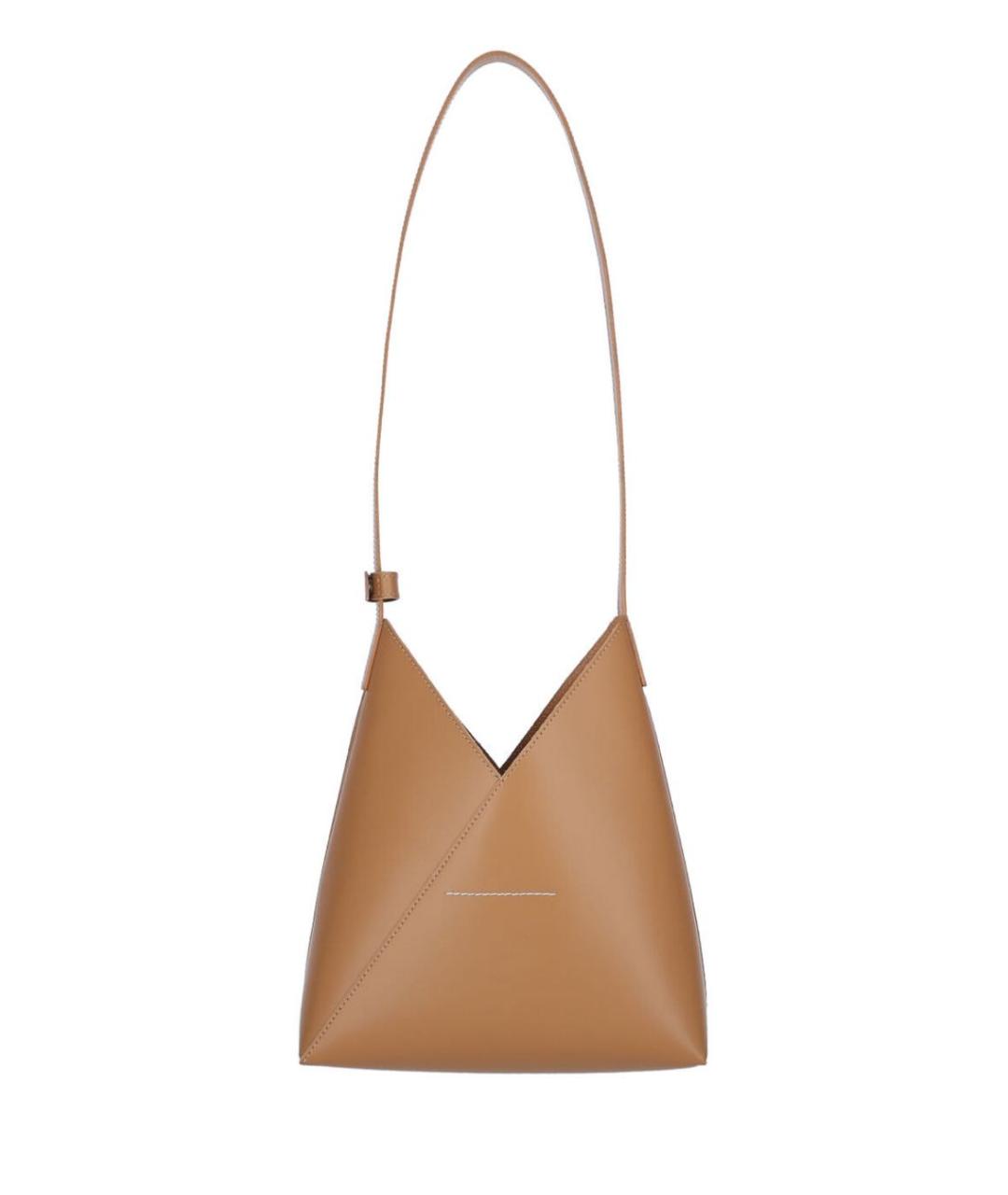 MM6 MAISON MARGIELA Коричневая кожаная сумка через плечо, фото 1