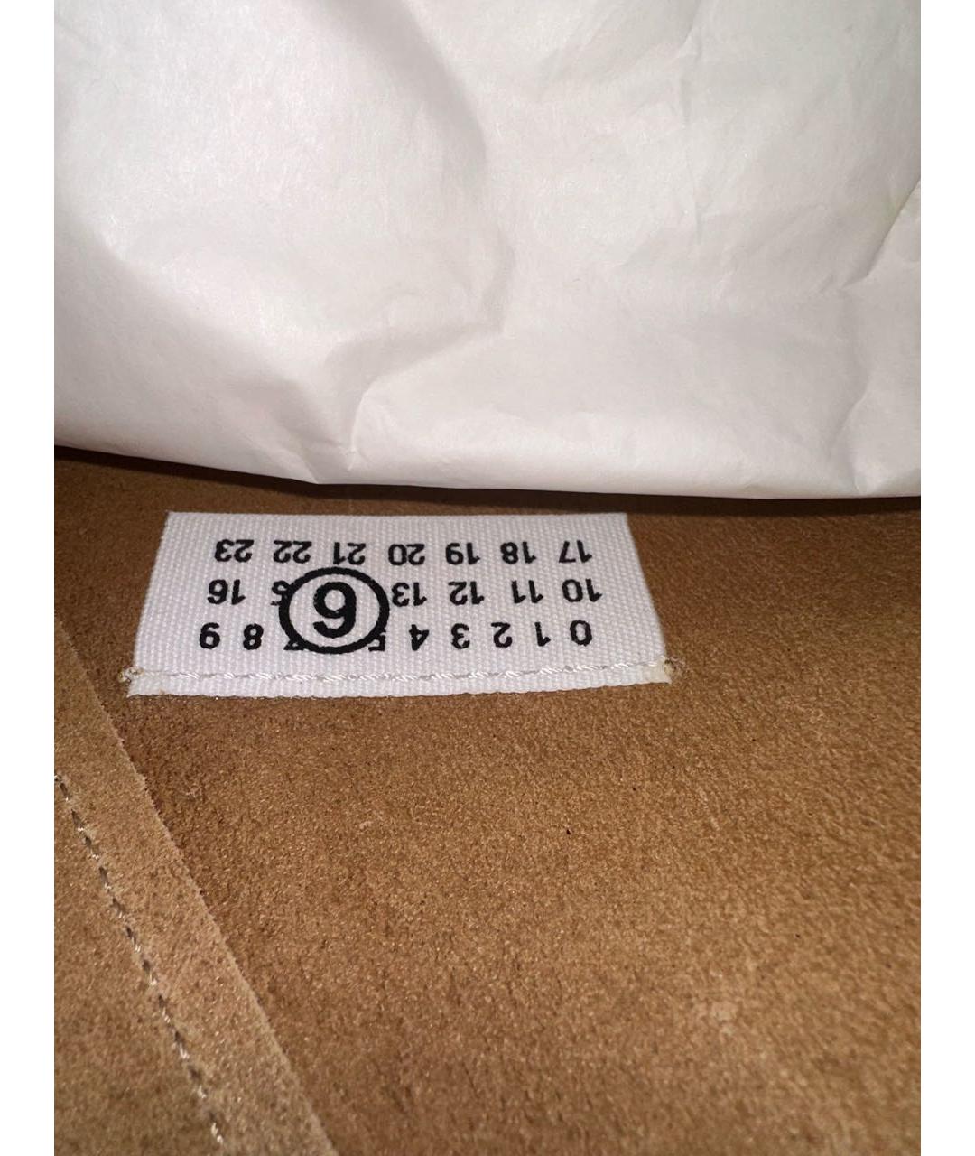MM6 MAISON MARGIELA Коричневая кожаная сумка через плечо, фото 7