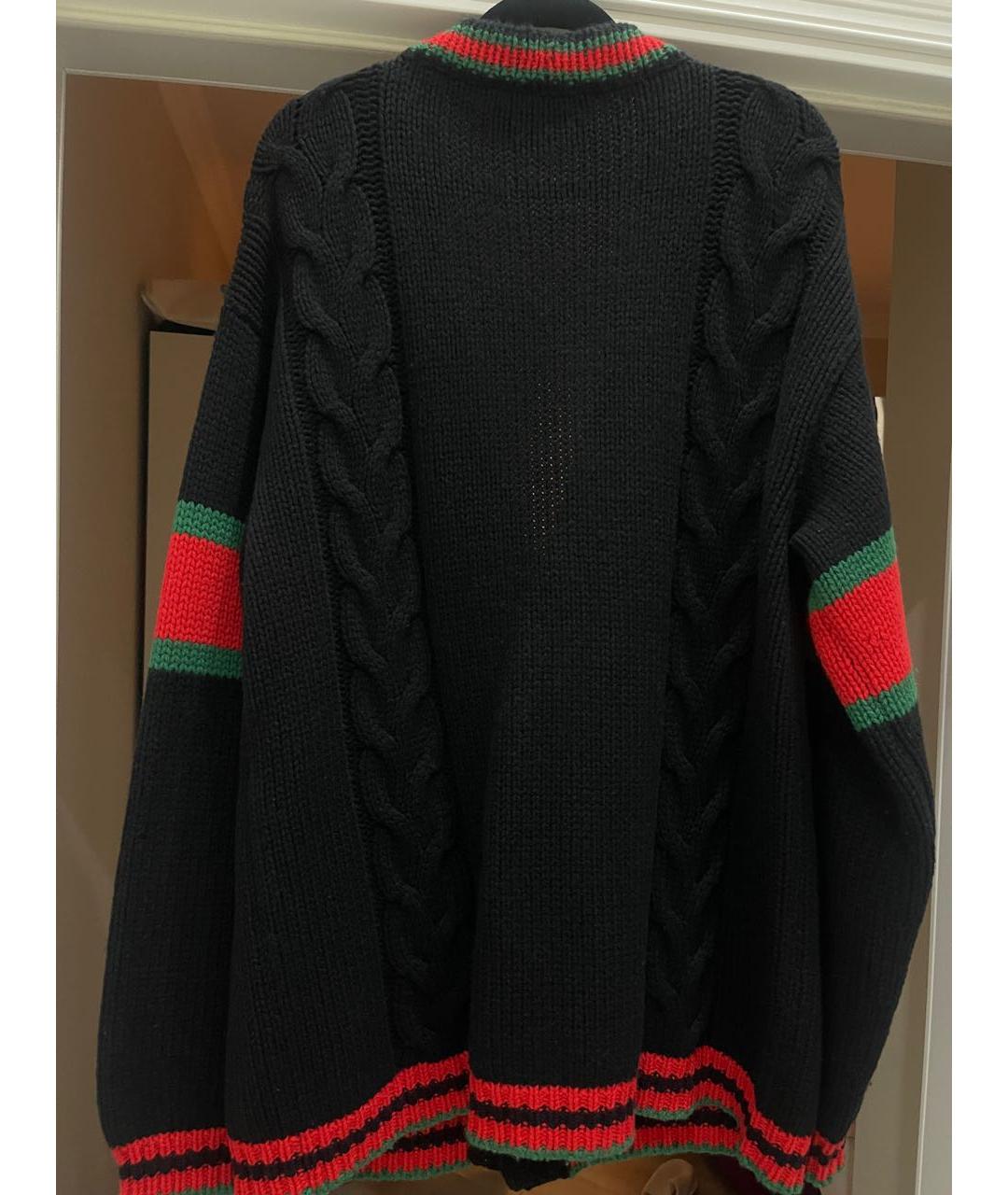 GUCCI Черный шерстяной кардиган, фото 2