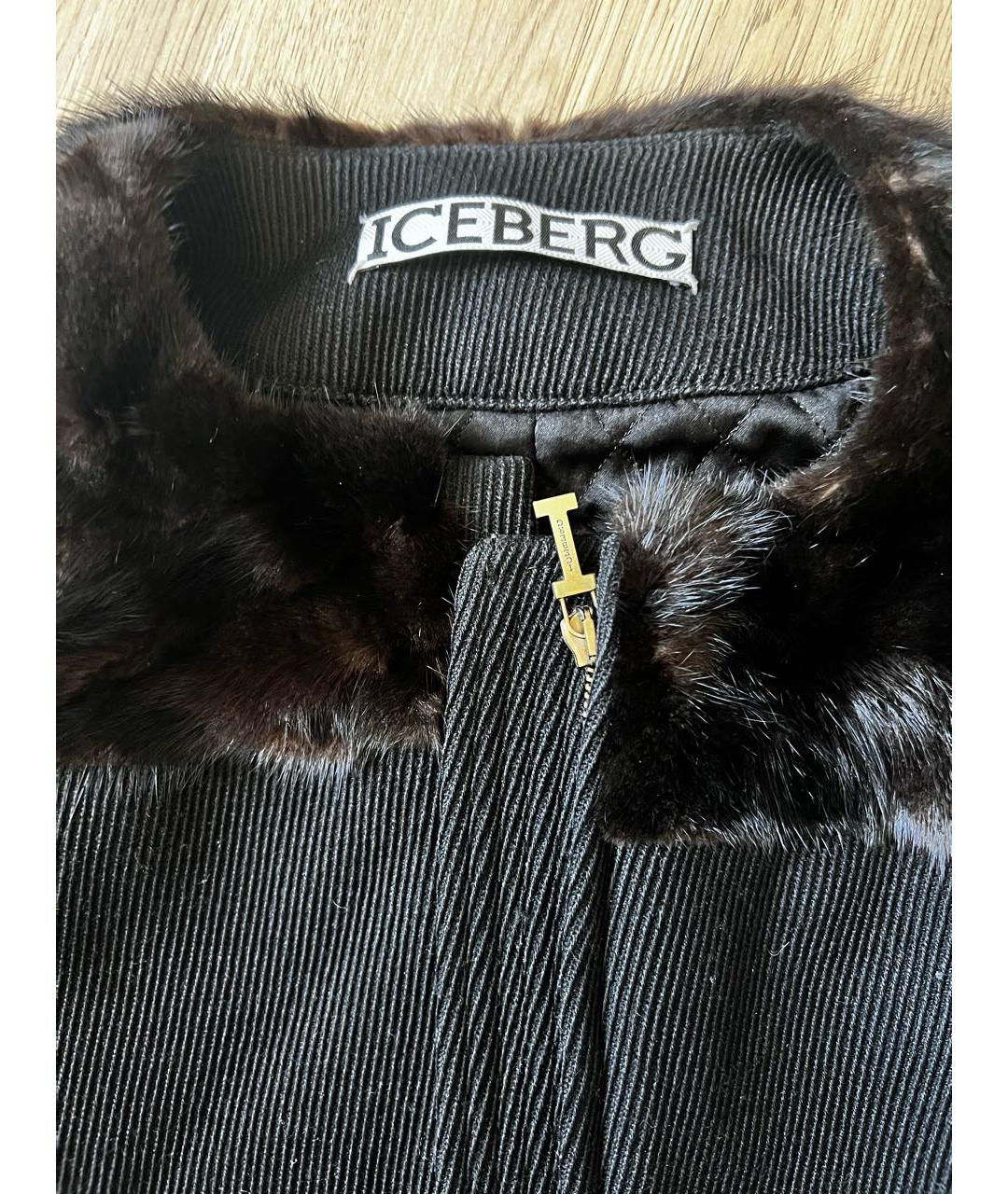 ICEBERG Черная хлопковая шуба, фото 4