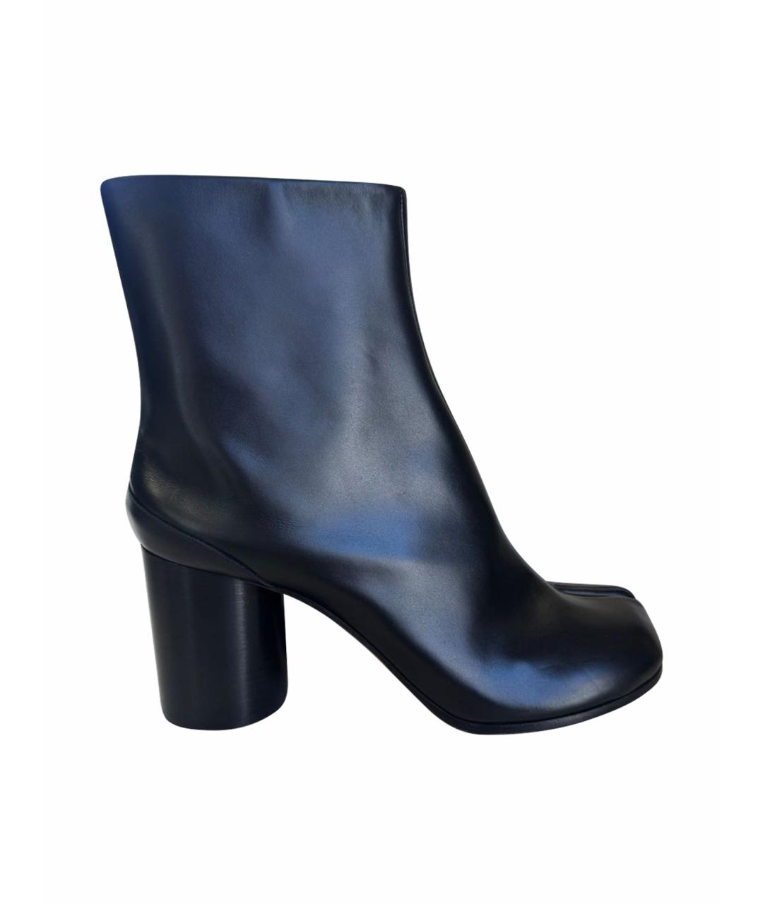 MAISON MARGIELA Черные кожаные ботильоны, фото 6