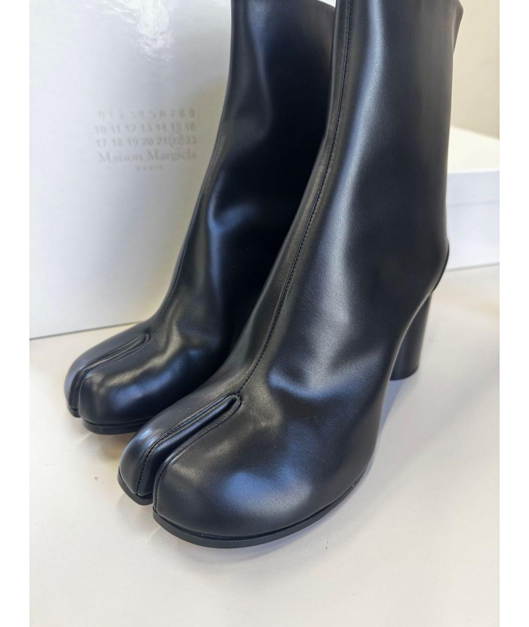 MAISON MARGIELA Черные кожаные ботильоны, фото 2