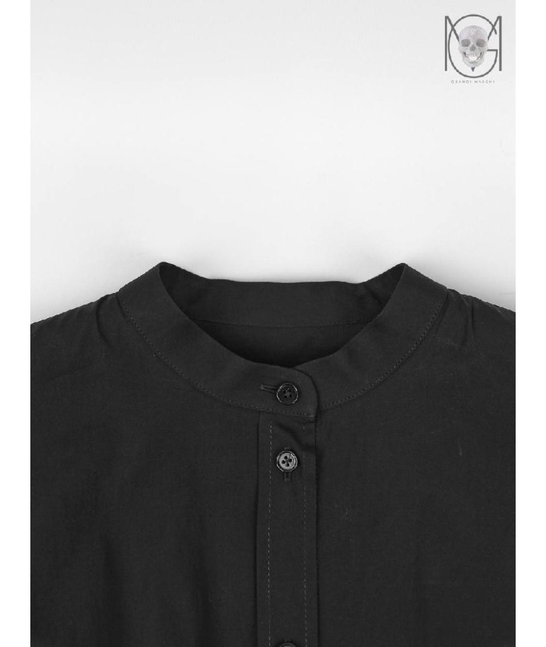 JIL SANDER Черное хлопковое повседневное платье, фото 4