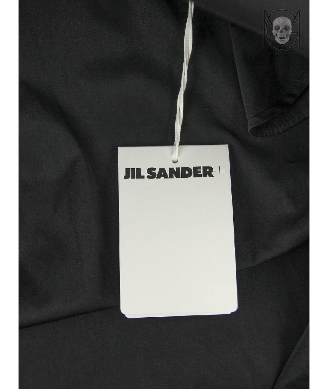 JIL SANDER Черное хлопковое повседневное платье, фото 6