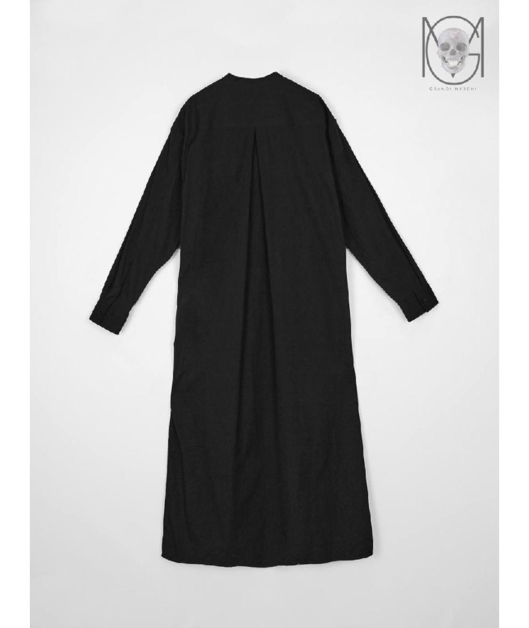 JIL SANDER Черное хлопковое повседневное платье, фото 2