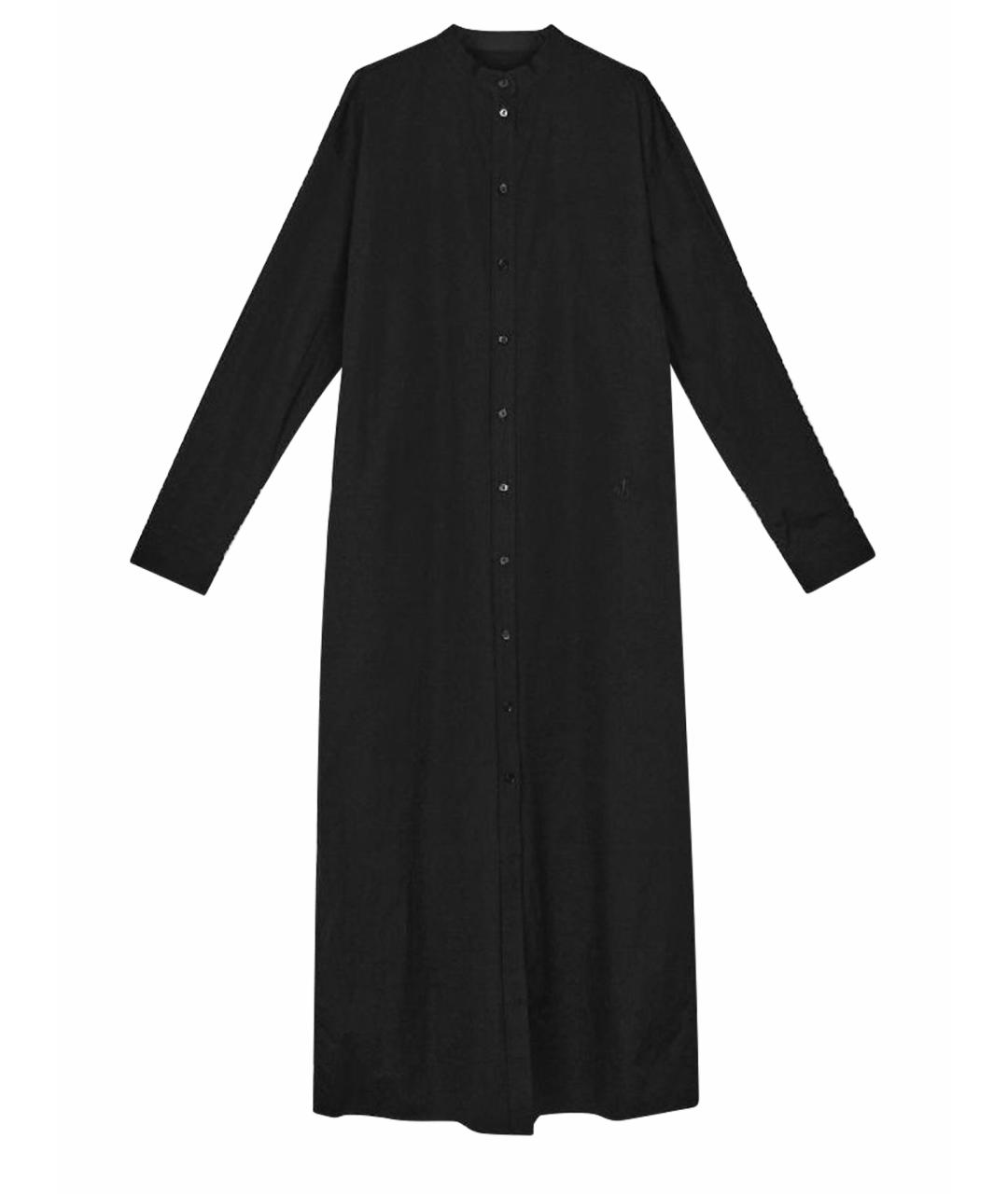 JIL SANDER Черное хлопковое повседневное платье, фото 1