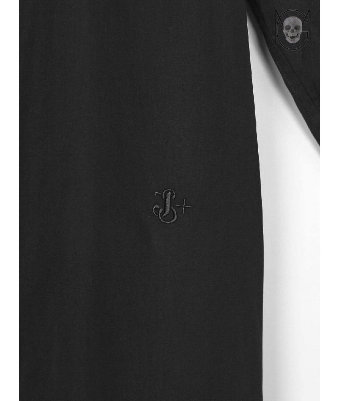 JIL SANDER Черное хлопковое повседневное платье, фото 5