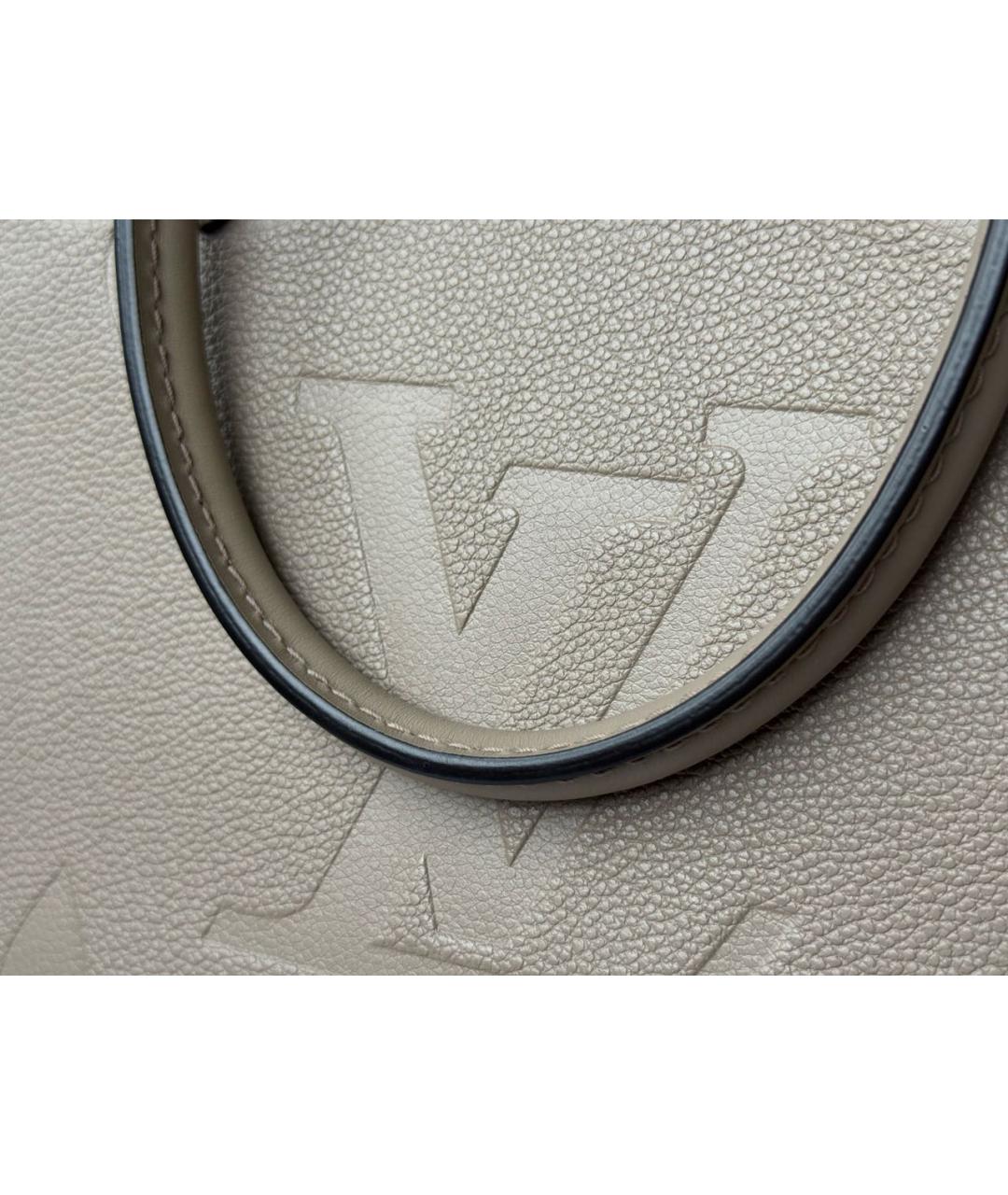 LOUIS VUITTON Серая кожаная сумка тоут, фото 6