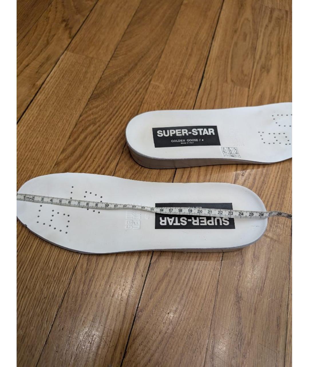 GOLDEN GOOSE DELUXE BRAND Белые кожаные низкие кроссовки / кеды, фото 9